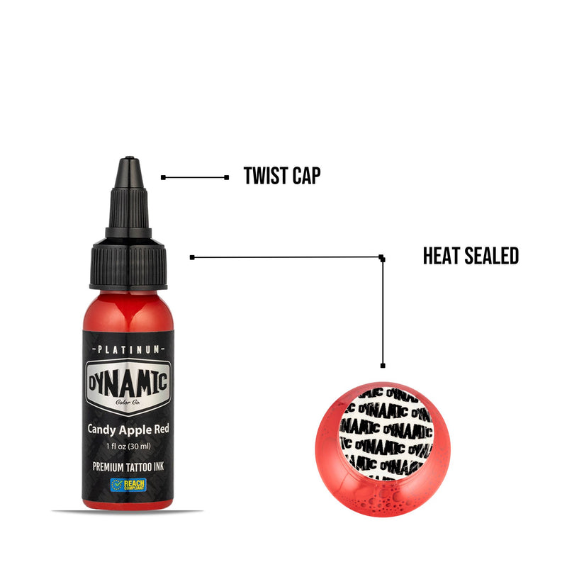 Candy Apple Red Dynamic Platinum Tattoo Ink - 1oz Bottle