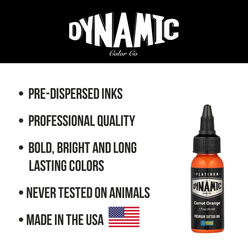 Carrot Orange Dynamic Platinum Tattoo Ink - 1oz Bottle