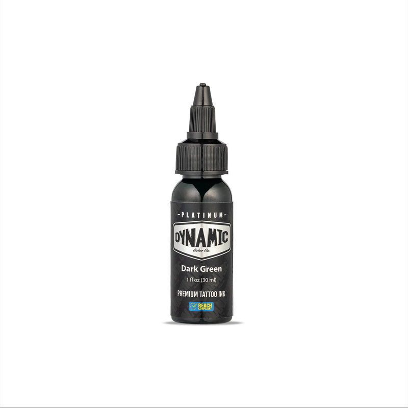 Dark Green Dynamic Platinum Tattoo Ink - 1oz Bottle